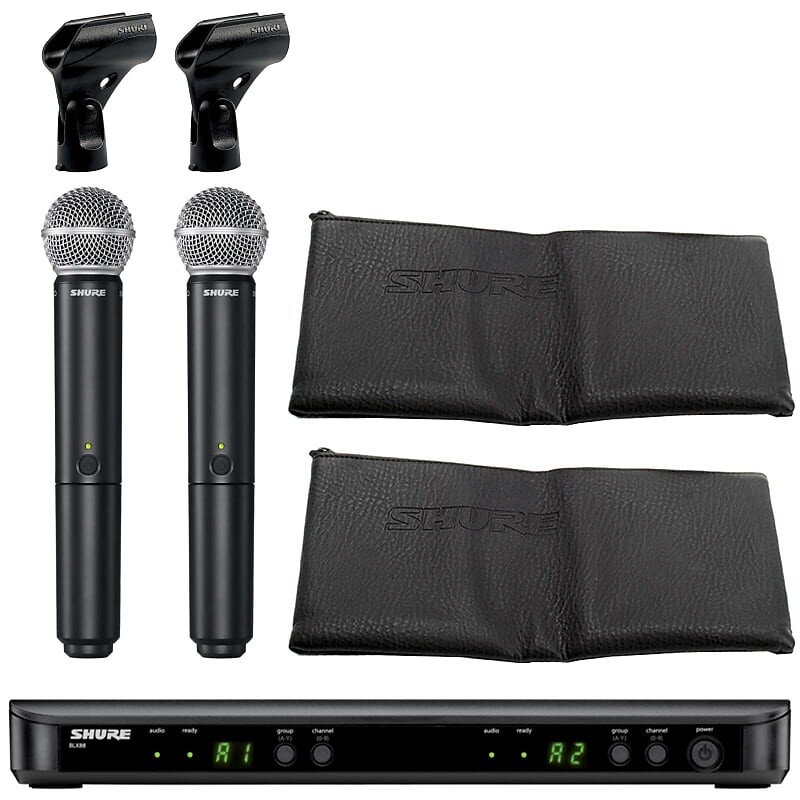 

Беспроводная микрофонная система Shure Shure BLX288/SM58 Dual Wireless Microphone System w 2x SM58 Vocal Mics H9 Band