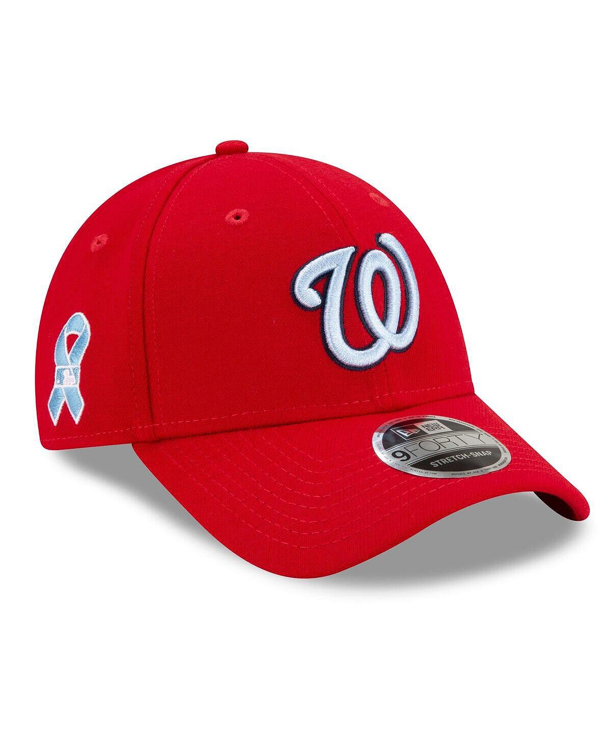 

Мужская красная регулируемая шапка Washington Nationals 2021 Father's Day 9FORTY New Era