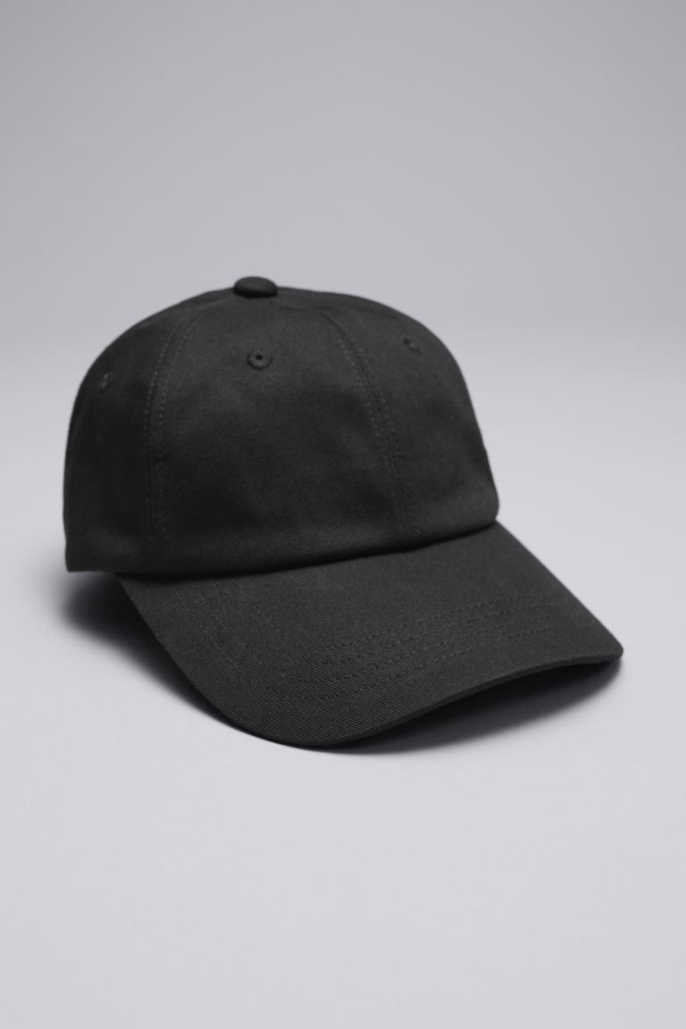 Бейсбольная кепка из хлопкового полотна H&M, черный