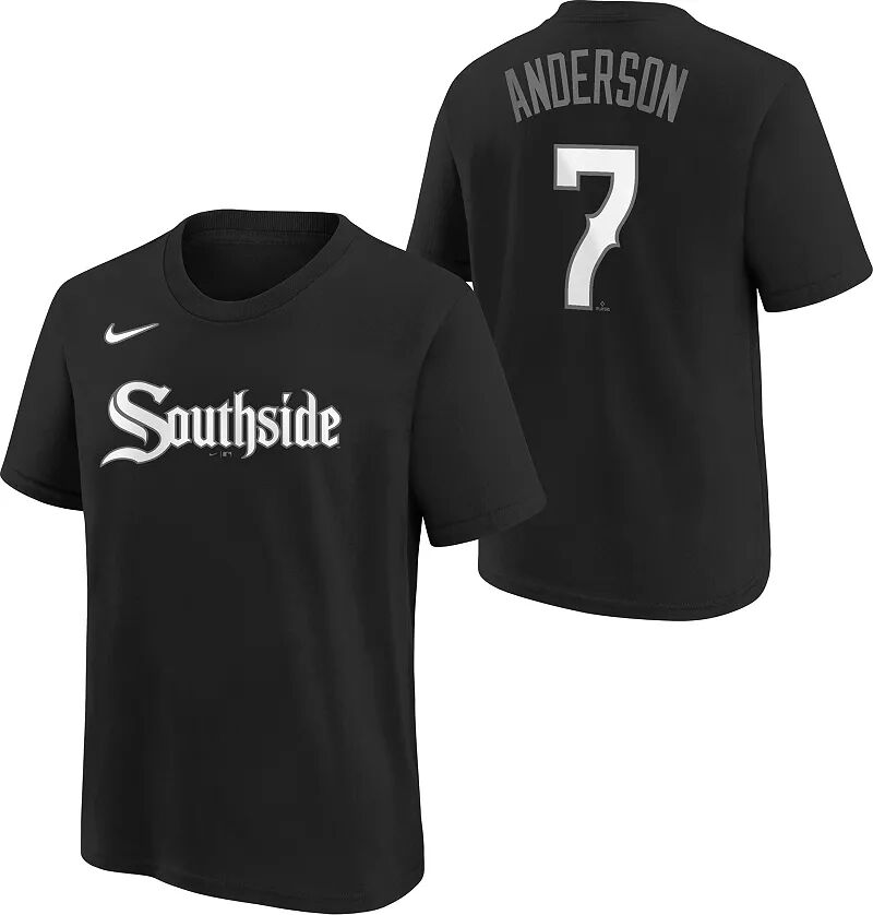 

Черная безрецептурная футболка Nike Youth Chicago White Sox Tim Anderson #7