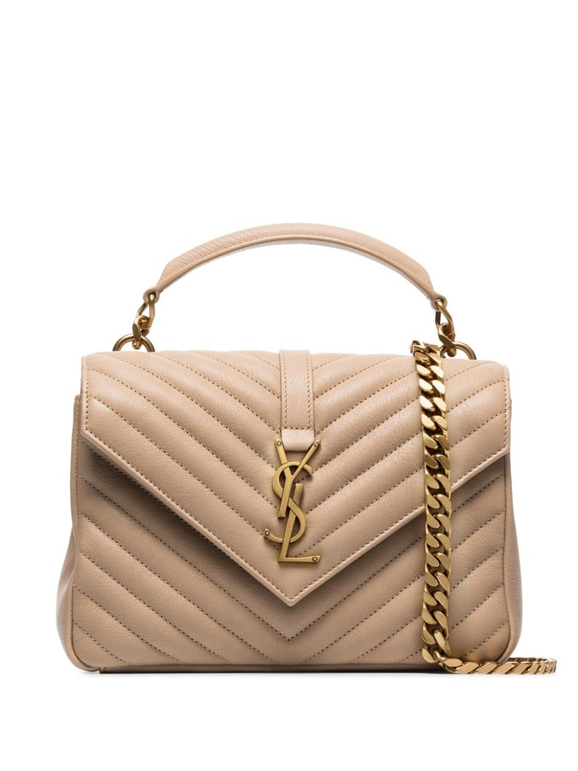 

Saint Laurent сумка на плечо College, нейтральный цвет