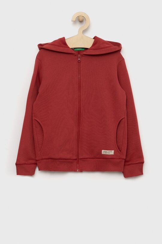 

Детская хлопковая толстовка United Colors of Benetton, розовый