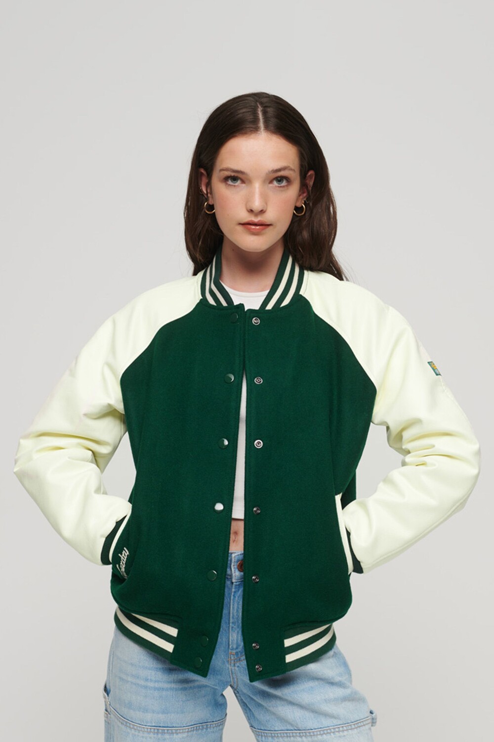 

Бомбер College Varsity Superdry, зеленый