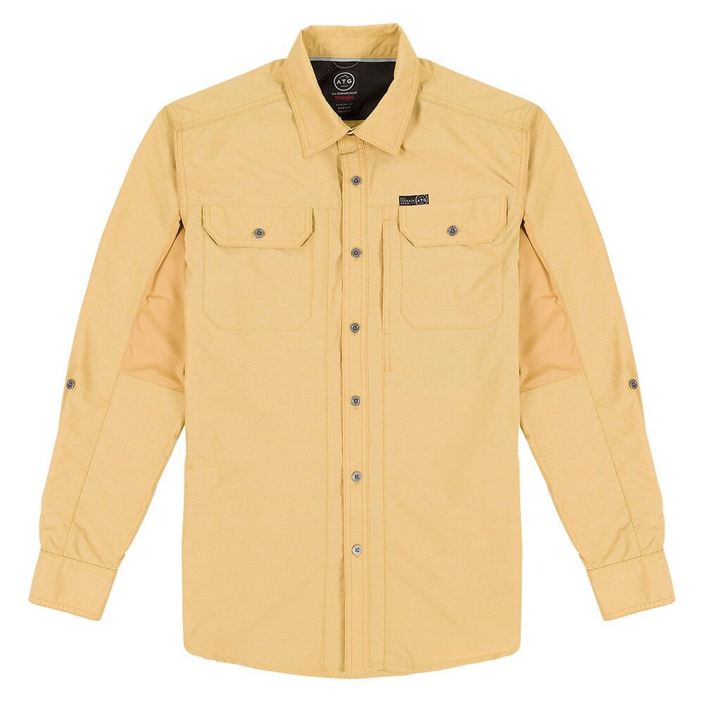 

Рубашка с длинным рукавом Wrangler Mixed Material, бежевый