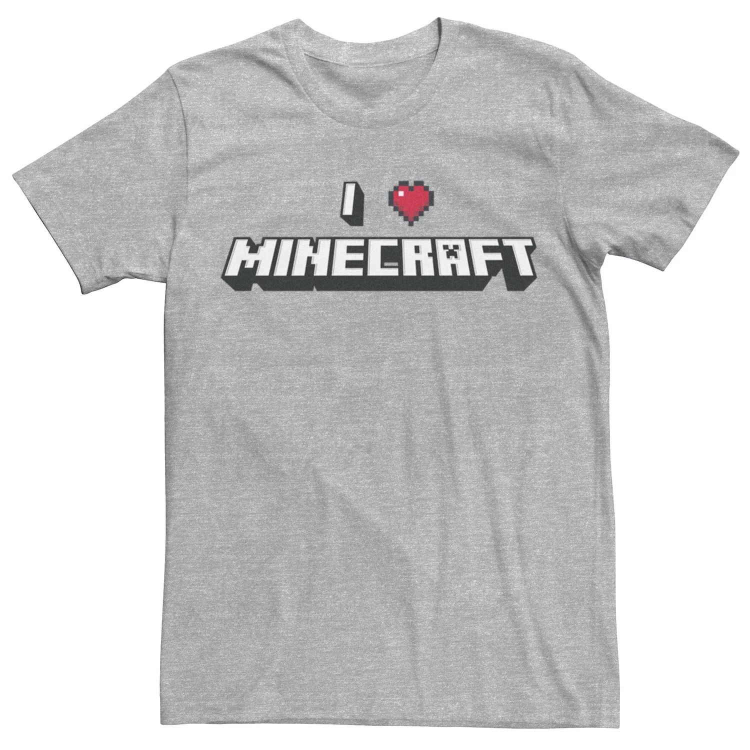 Мужская футболка с надписью Minecraft I Love Minecraft Licensed Character