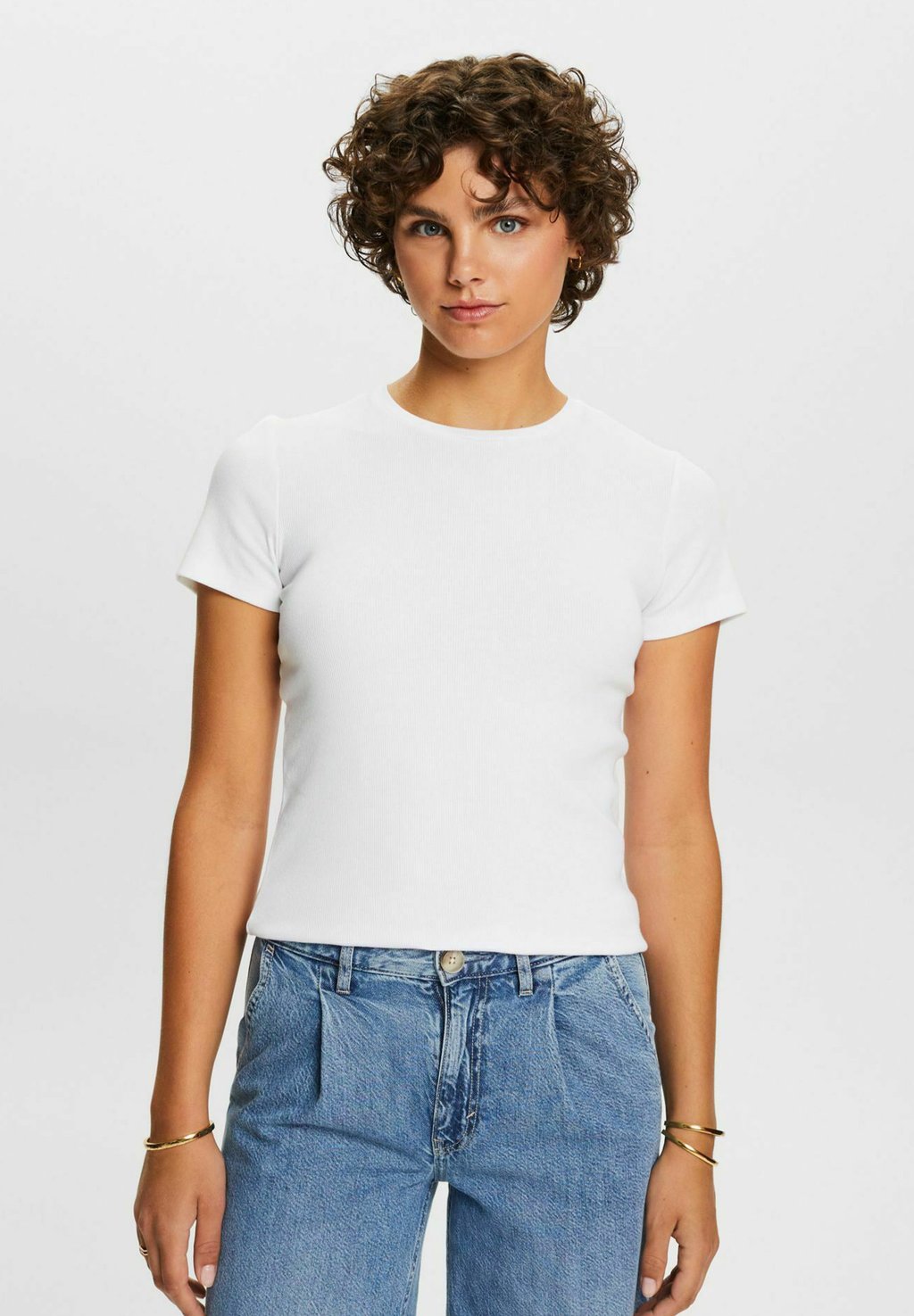 Базовая футболка Esprit, белый юбка esprit базовая 42 размер