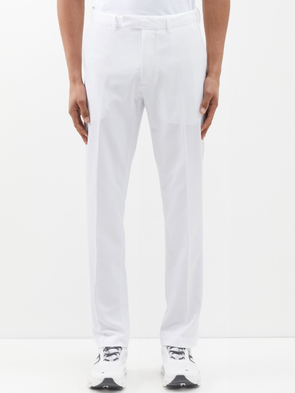 цена Саржевые брюки для гольфа с плоской передней частью Polo Ralph Lauren, белый