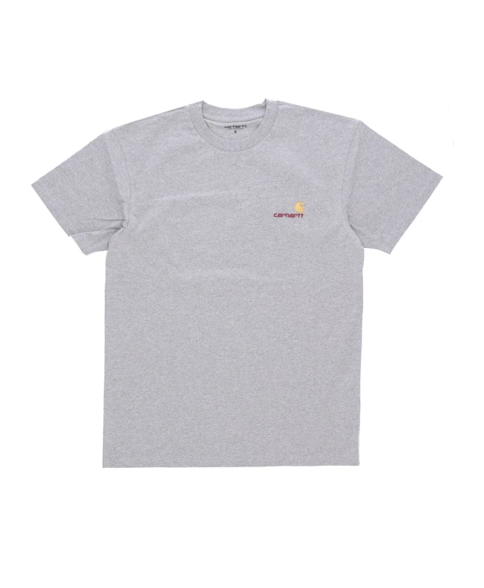 

Мужская футболка Script Tee Heather Carhartt Wip, серый