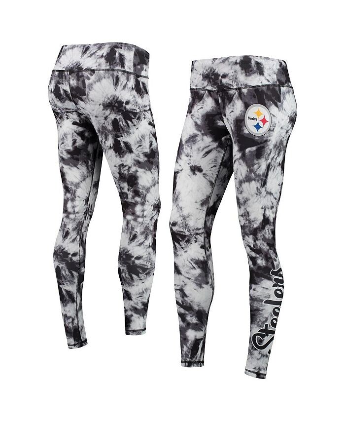 

Женские черные леггинсы с принтом тай-дай Pittsburgh Steelers FOCO, черный