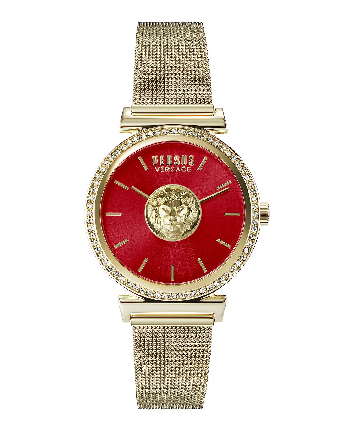 Женские часы Versus by Versace Brick Lane золотистого цвета с браслетом из нержавеющей стали, 34 мм Versus Versace, золотой