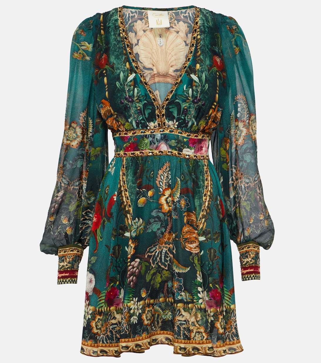 Мини-платье verdis world из шелкового крепа Camilla, мультиколор