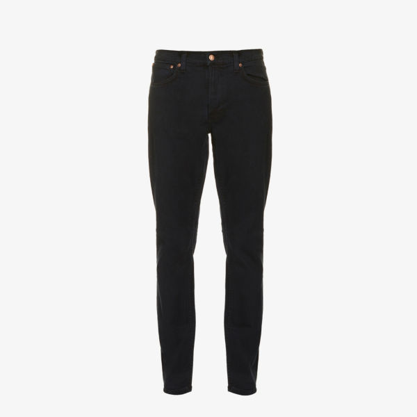 Lean dean зауженные джинсы из эластичного денима узкого кроя Nudie Jeans, черный