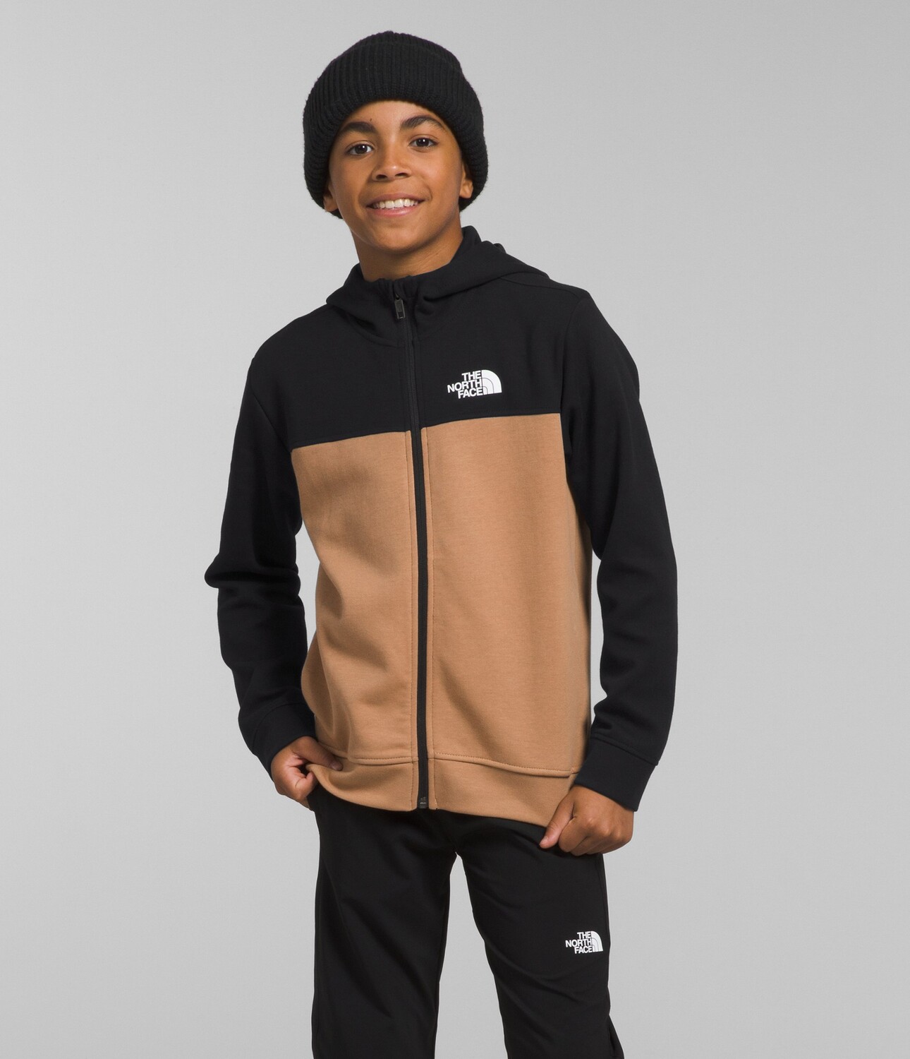 

Толстовка с молнией во всю длину Tech – для мальчиков The North Face, хаки