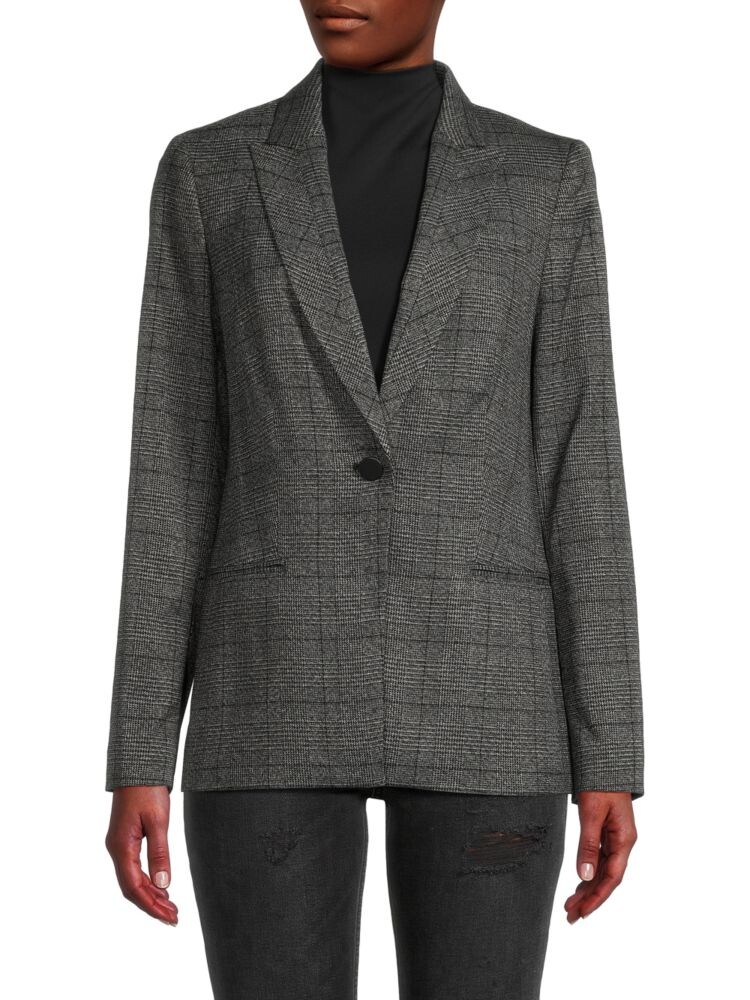 

Блейзер в клетку на одной пуговице Calvin Klein, цвет Charcoal