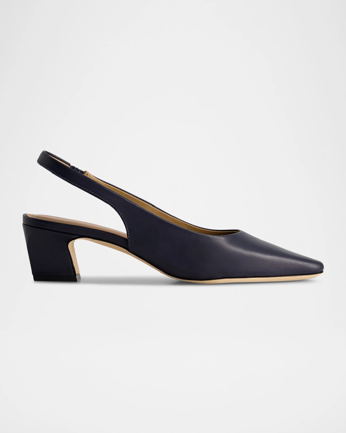 

Кожаные низкие туфли Ariella с открытой пяткой Bernardo, цвет Dark Navy Antique Calf