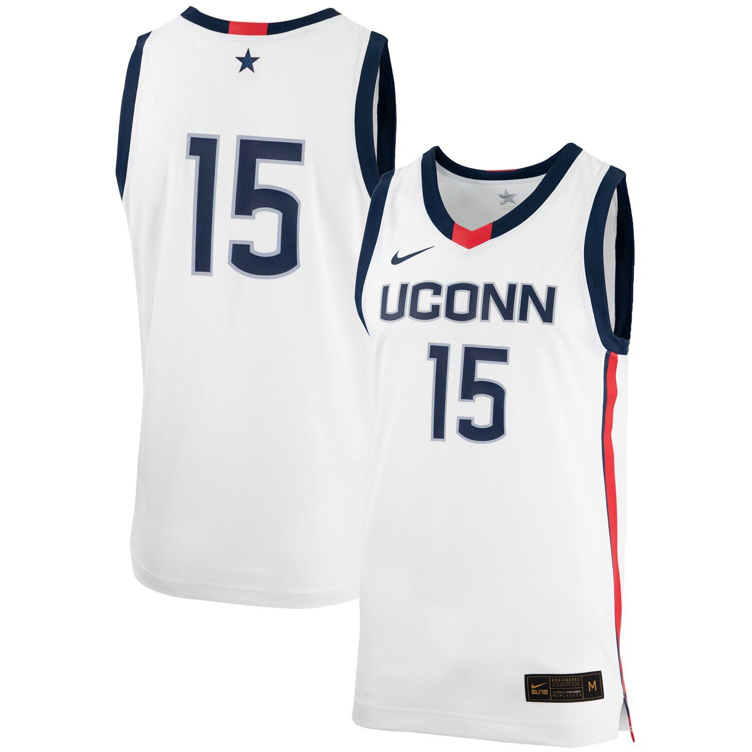 

Белая женская баскетбольная майка Nike #15 UConn Huskies Team