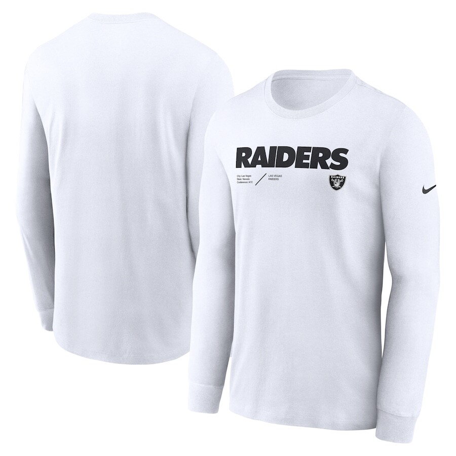 

Футболка с длинным рукавом Nike Las Vegas Raiders, белый