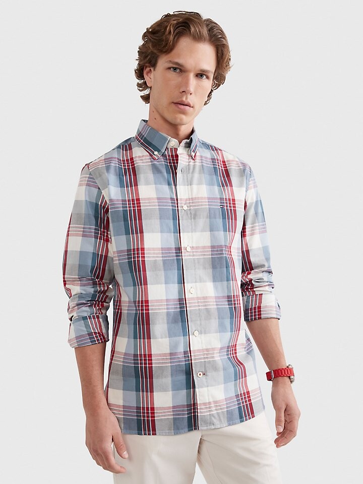 

Рубашка в клетку классического кроя Tommy Hilfiger