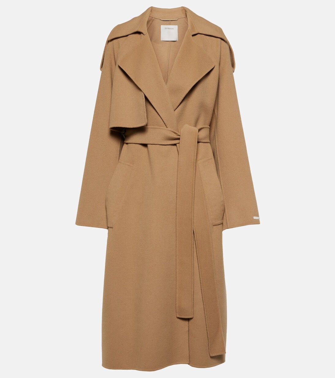 

Шерстяное пальто оверсайз fiore Sportmax, бежевый