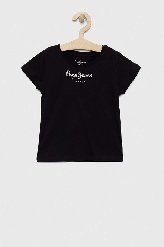 

Хлопковая футболка для детей Pepe Jeans, черный