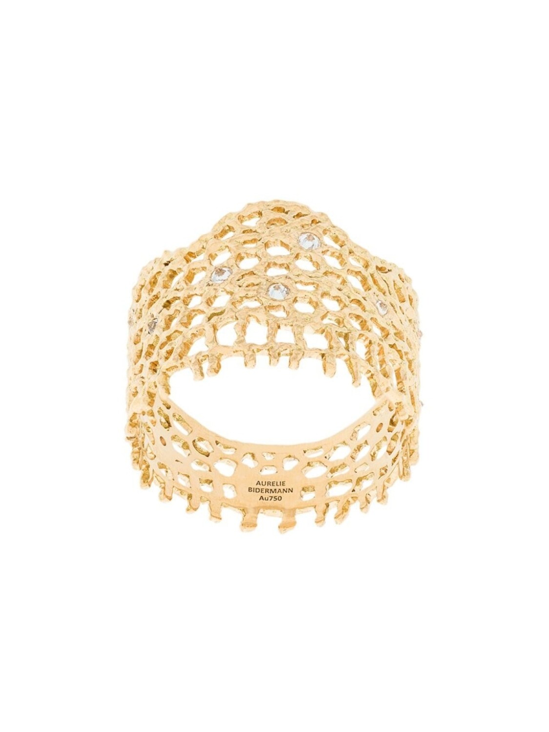 

Кольцо с бриллиантами Aurelie Bidermann, металлик