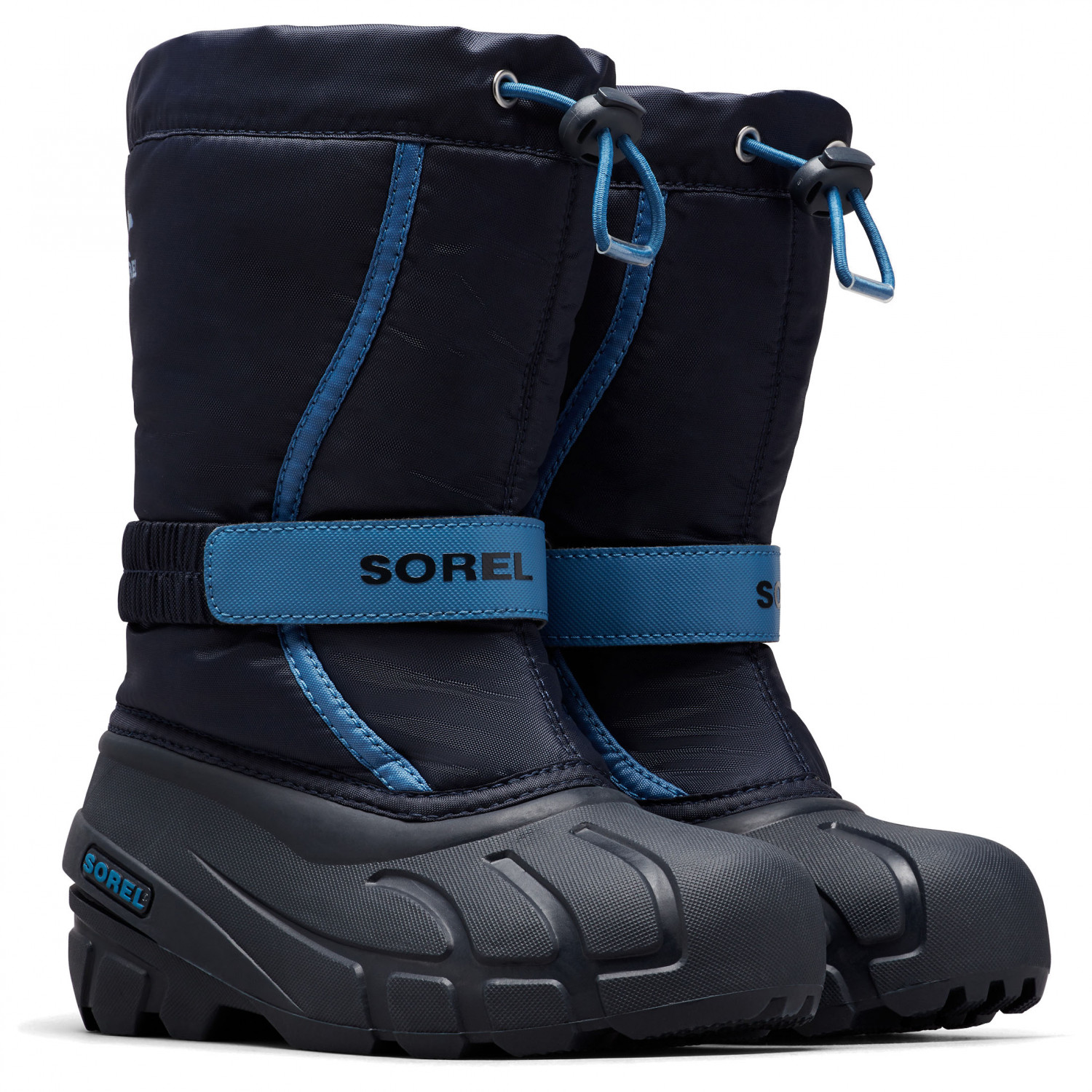 цена Зимние ботинки Sorel Youth Flurry, цвет Collegiate Navy/Atmosphere