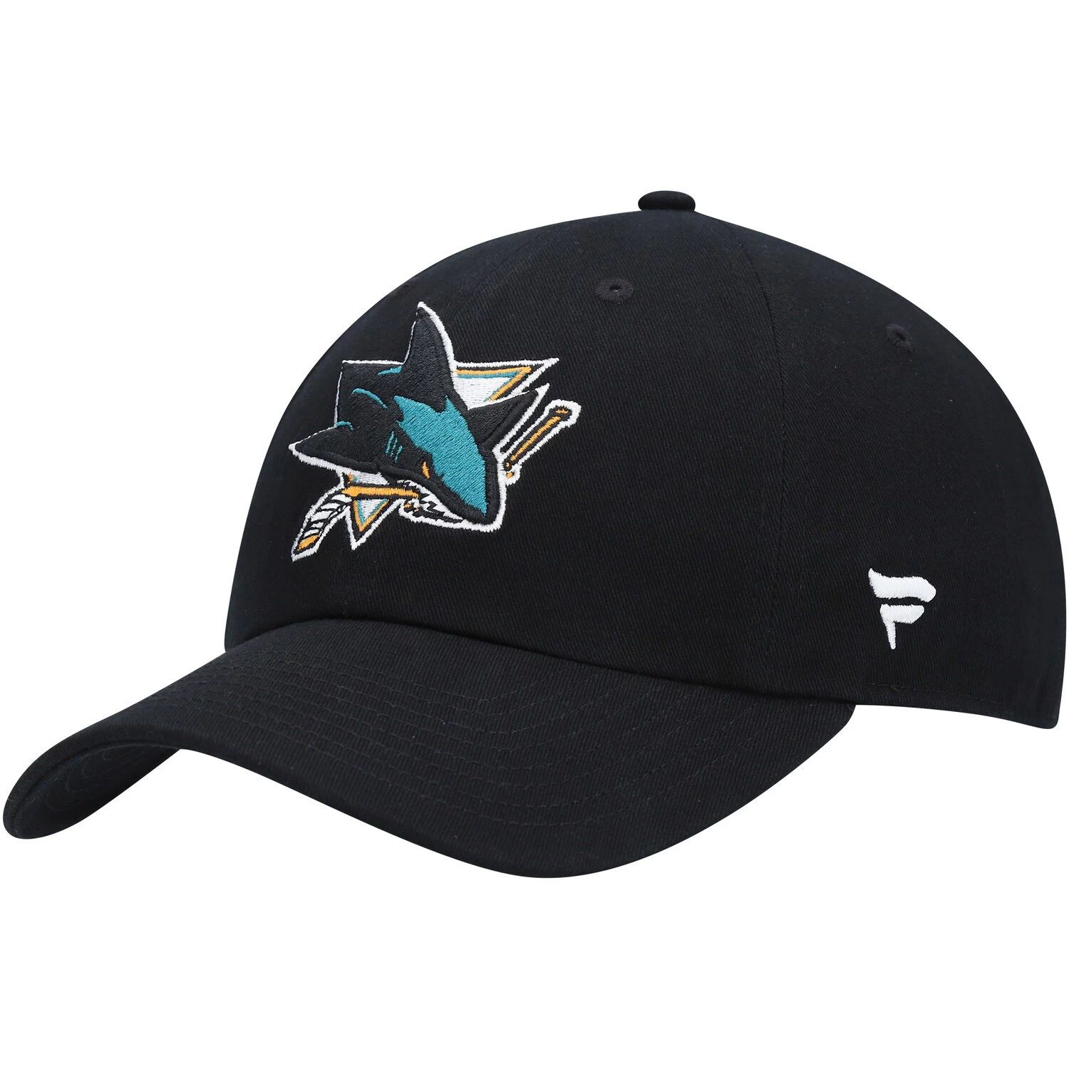 

Мужская черная регулируемая кепка с фирменным логотипом Fanatics San Jose Sharks Core Primary