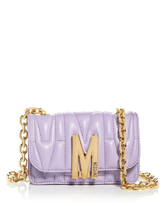 

Стеганая кожаная сумка через плечо Moschino Mini Moschino