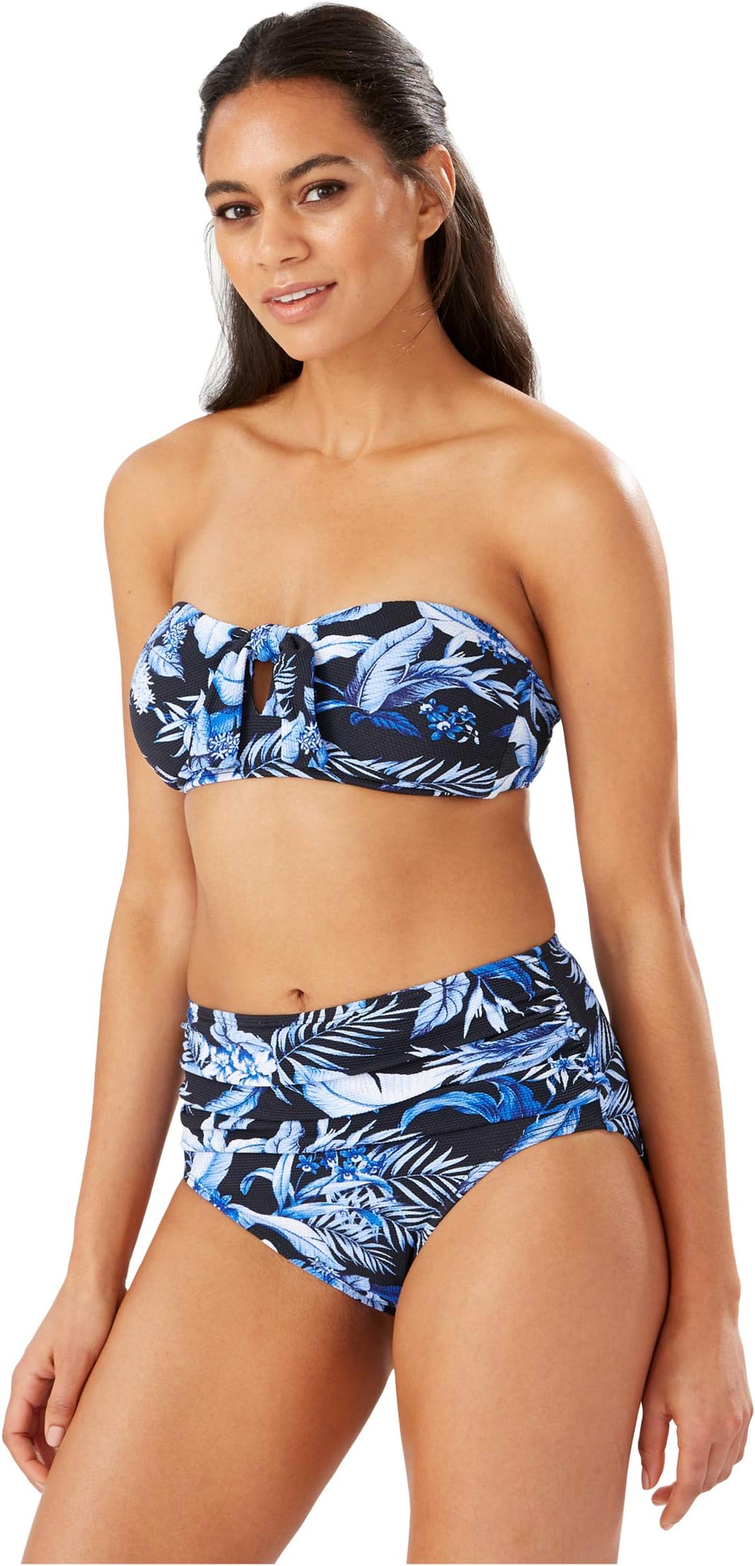 

Купальник Tommy Bahama Indigo Garden Tie Bandeau, черный