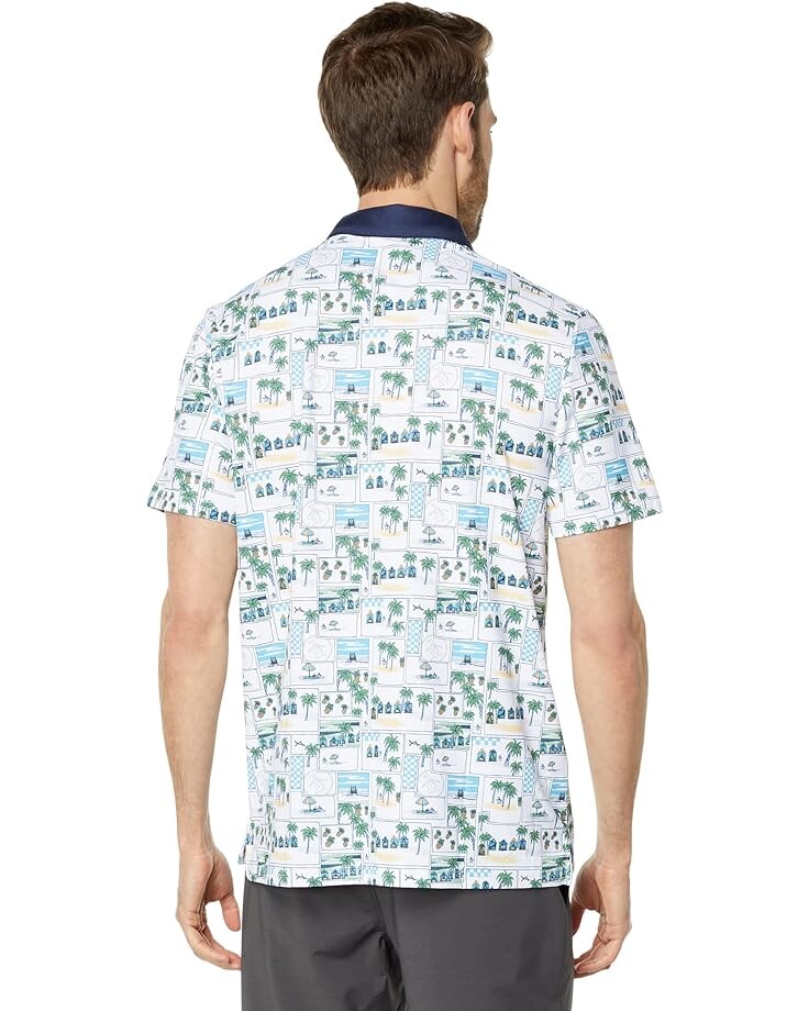 

Поло Original Penguin Golf Heritage Beach Club Print Polo, ярко-белый