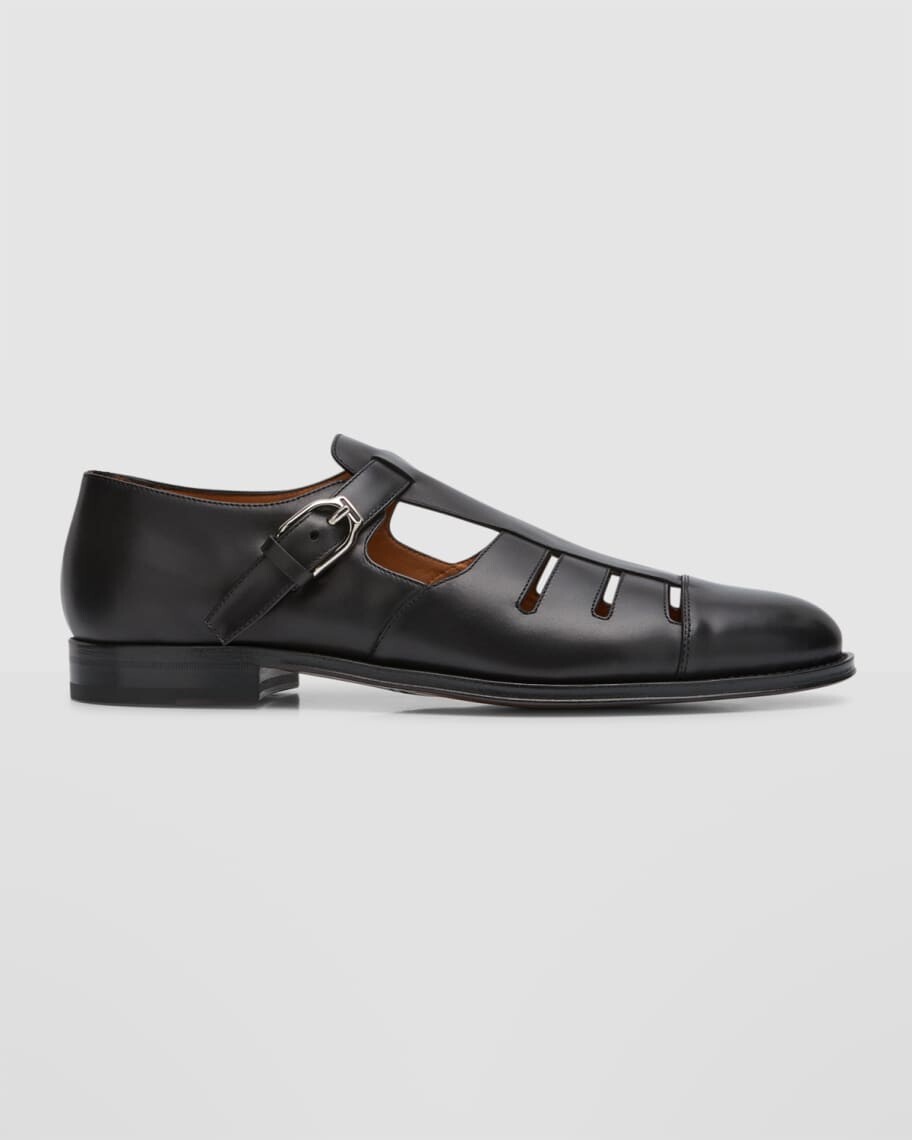

Мужские сандалии рыбака из полированной кожи Ralph Lauren Purple Label