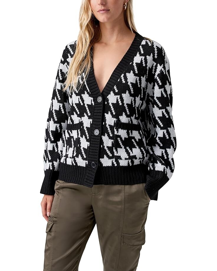 

Свитер Sanctuary Warms My Heart Cardi, цвет Pulse Houndstooth