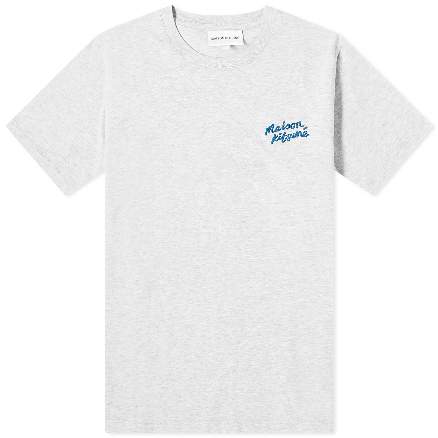 

Футболка Maison Kitsune Handwriting Regular, цвет Light Grey Melange
