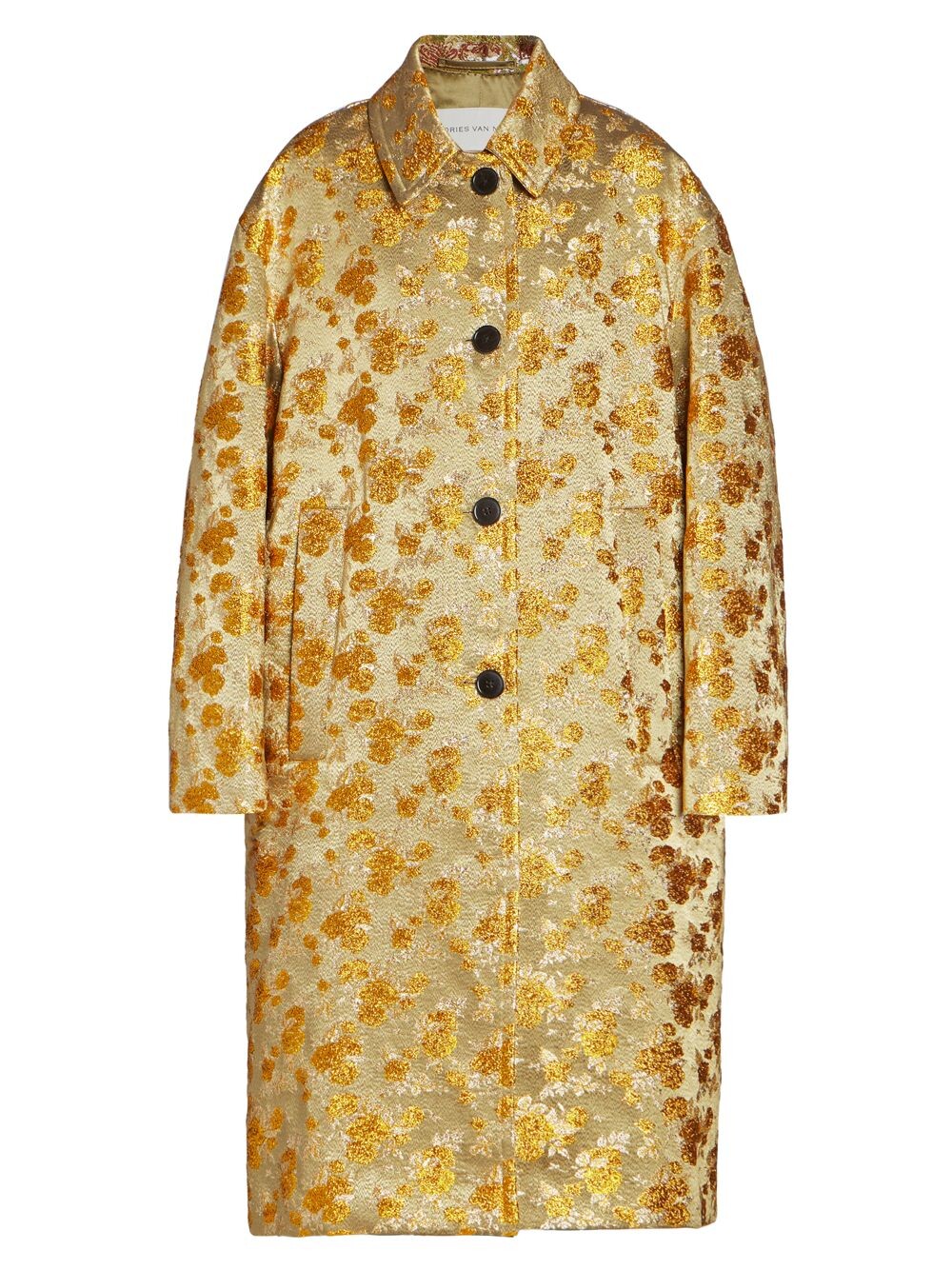 

Жаккардовое пальто Rinks Dries Van Noten, золотой, Желтый