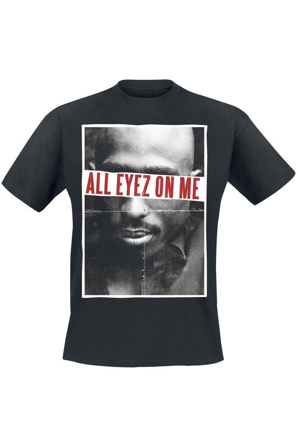 Хлопковая футболка All Eyez On Me Tupac Shakur, черный