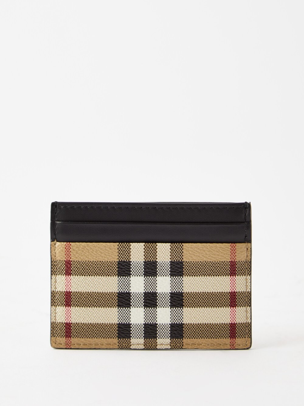 

Визитница в клетку из искусственной кожи Burberry, бежевый