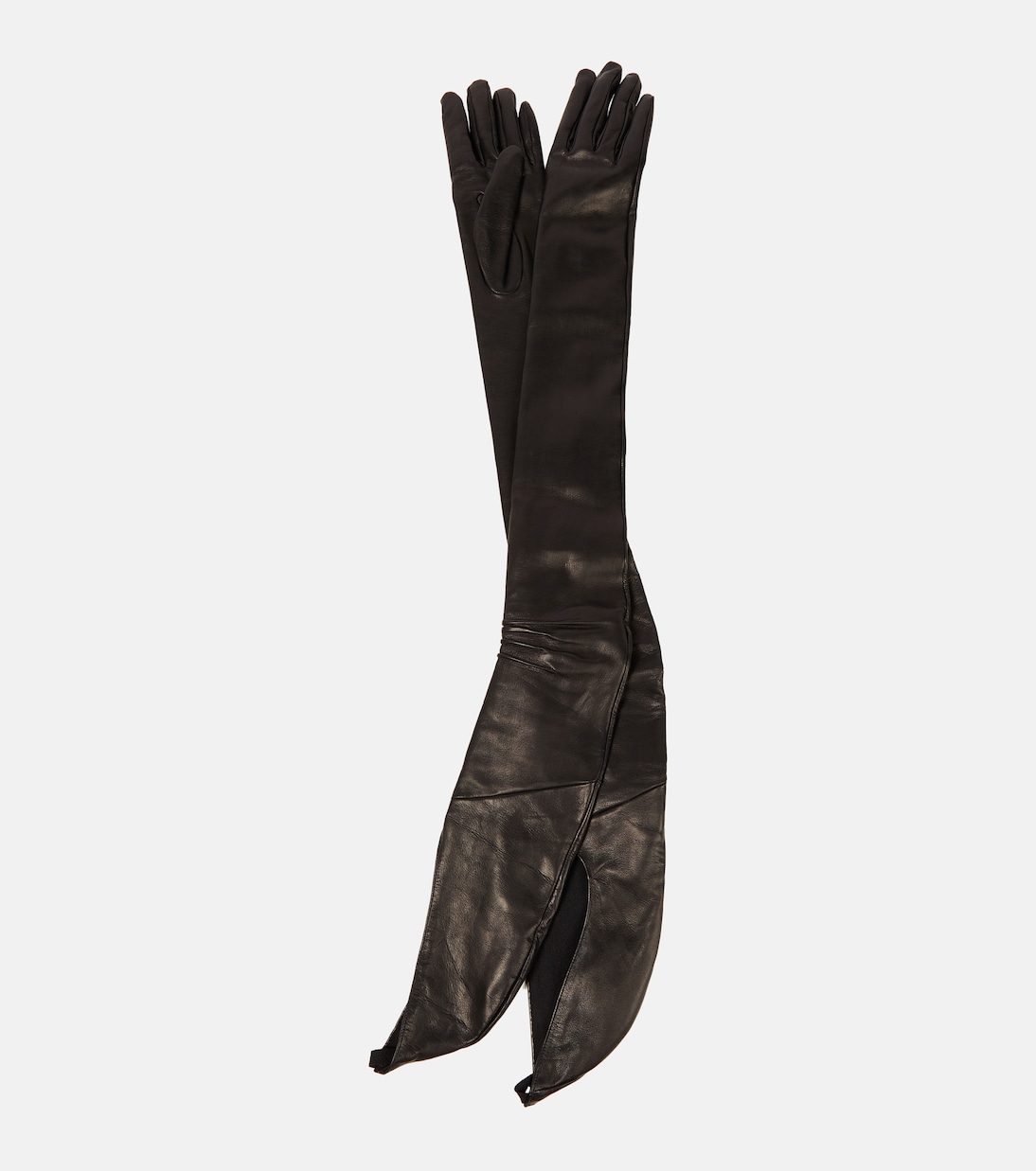 Длинные кожаные перчатки lucia Ann Demeulemeester, черный жилет ann demeulemeester удлиненный размер 42 черный