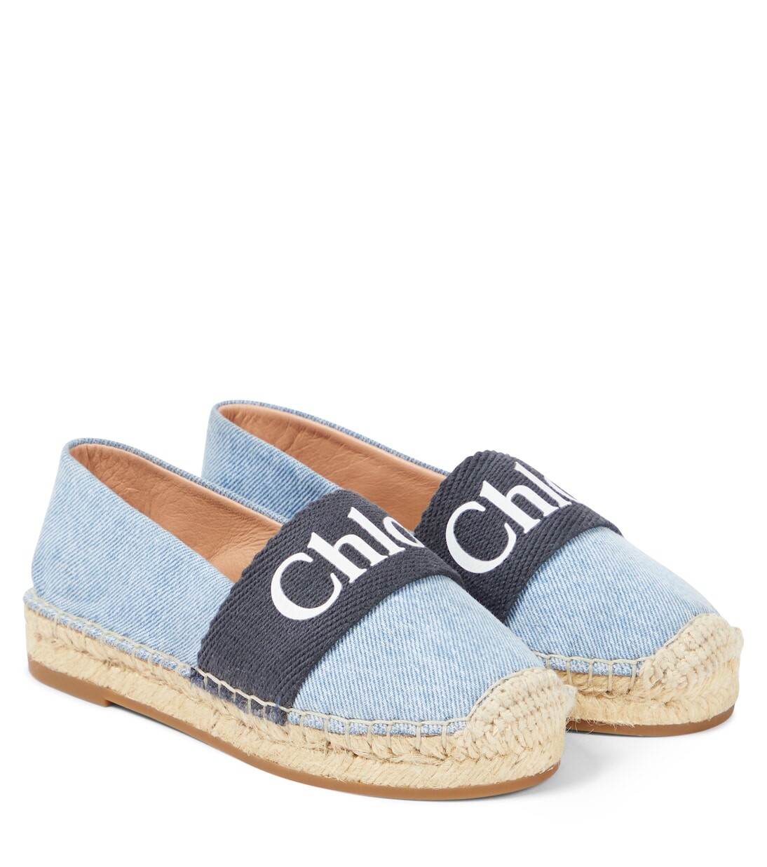 

Джинсовые эспадрильи с логотипом Chloé, синий