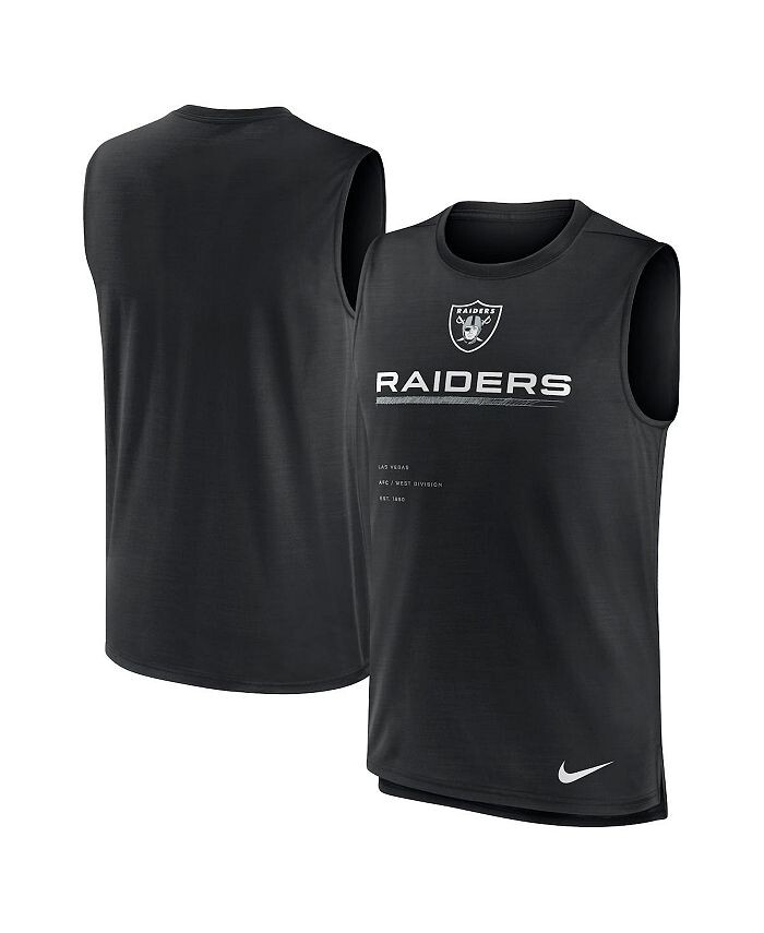 

Мужская черная тренировочная майка Las Vegas Raiders Muscle Trainer Nike, черный