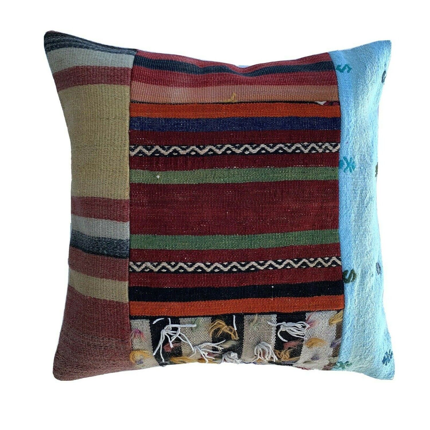 

Подушка Килим 55 x 55 см. Чехол на подушку Tapis Kelim Kilim, винтажная скамейка для медитации. Келим Теппич. Подушка Килим в стиле бохо. Килим. Диван. Турецкая подушка.