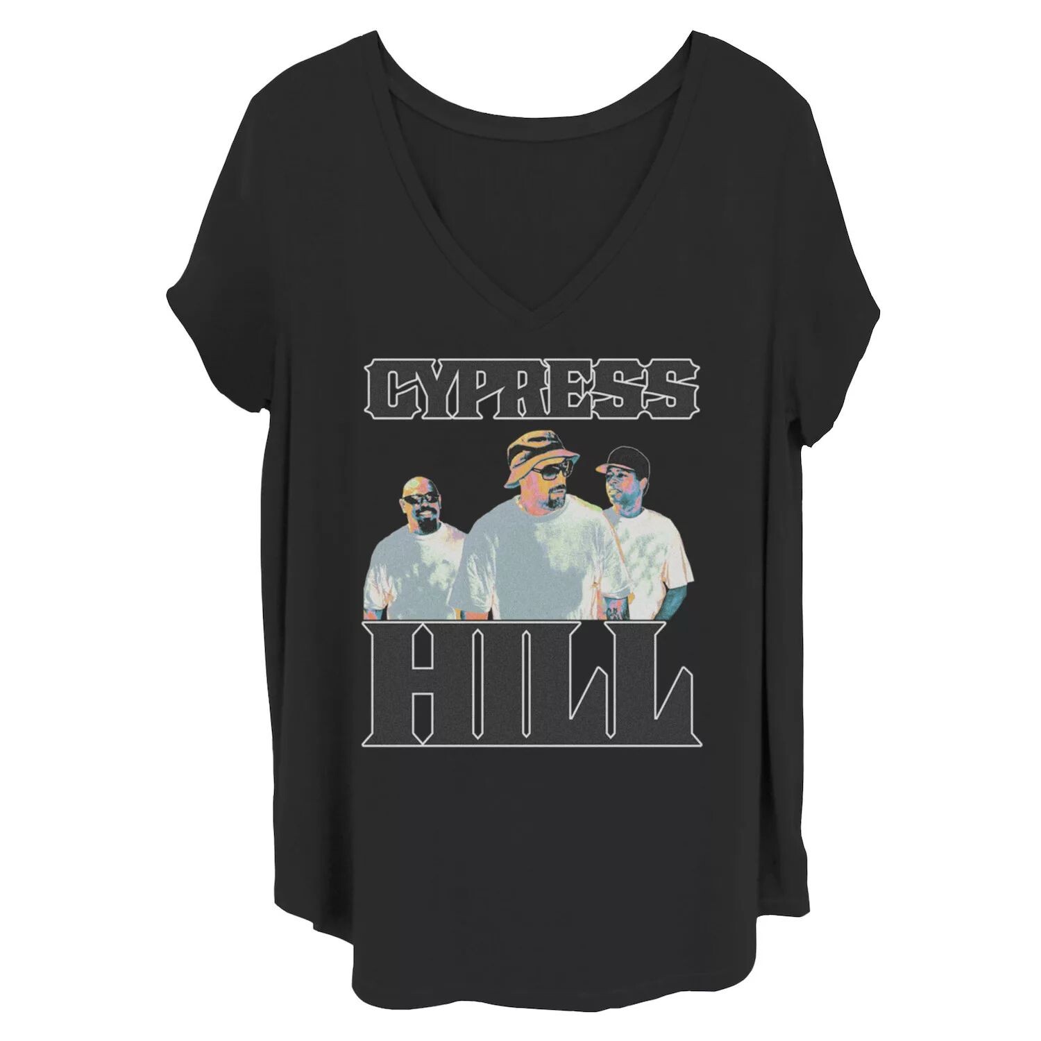 

Футболка Juniors' Plus Cypress Hill с V-образным вырезом и графическим рисунком Licensed Character