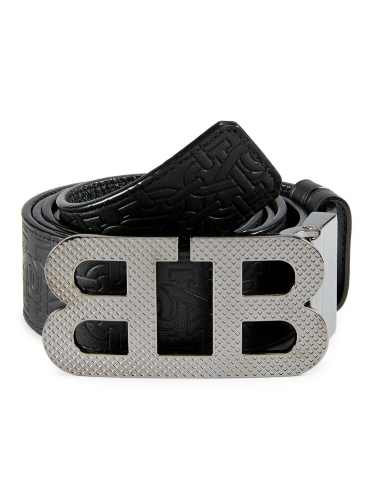 

Двусторонний ремень с текстурированной пряжкой с логотипом Bally, цвет Black Silver