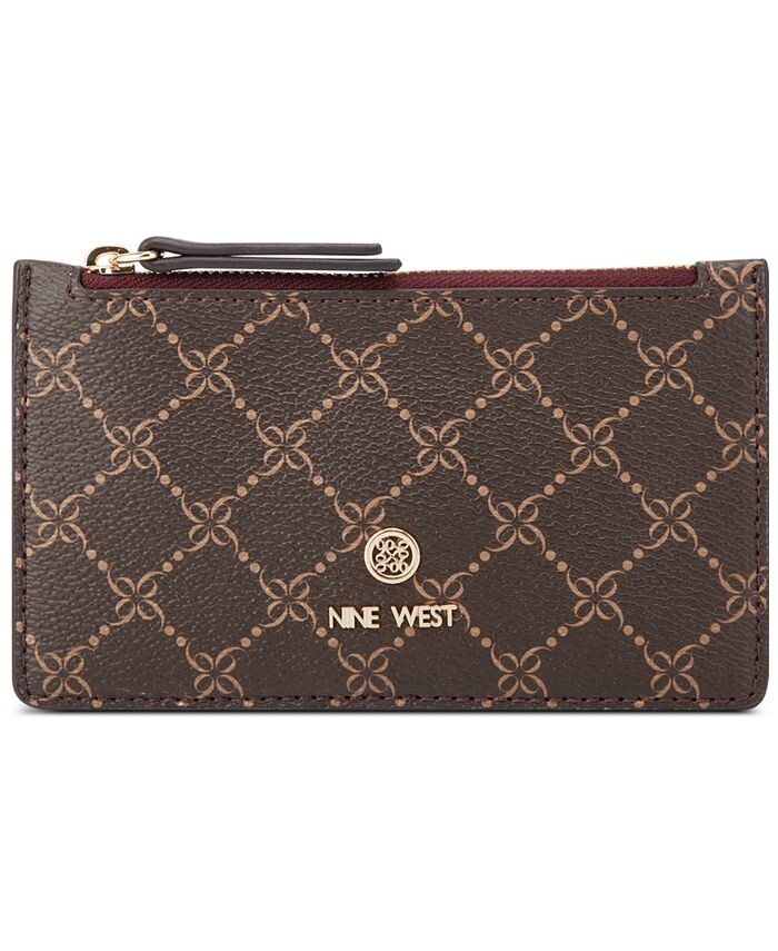 

Мини-футляр для монет Linnette Nine West, цвет Brown Logo, Merlot
