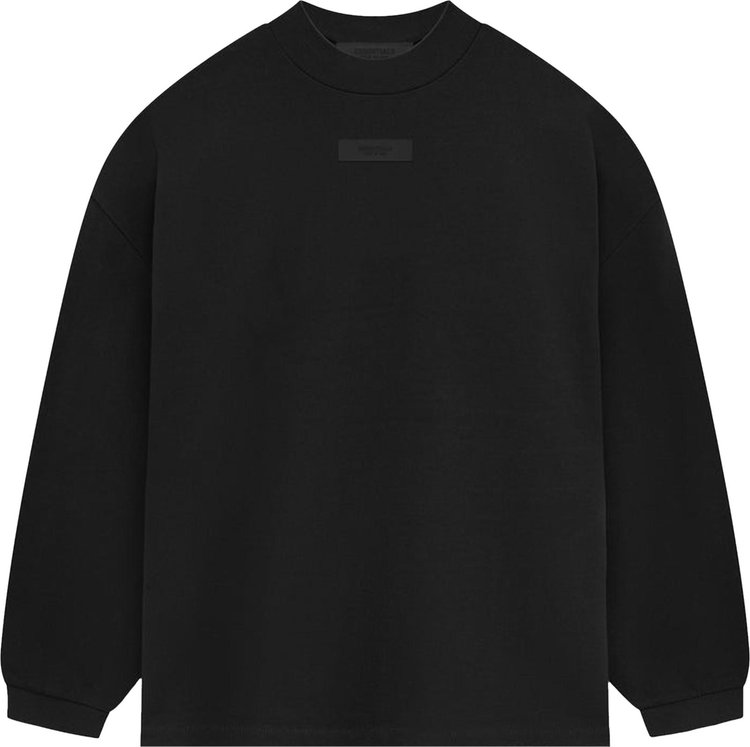 

Рубашка Fear of God Essentials Long-Sleeve II 'Jet Black', черный