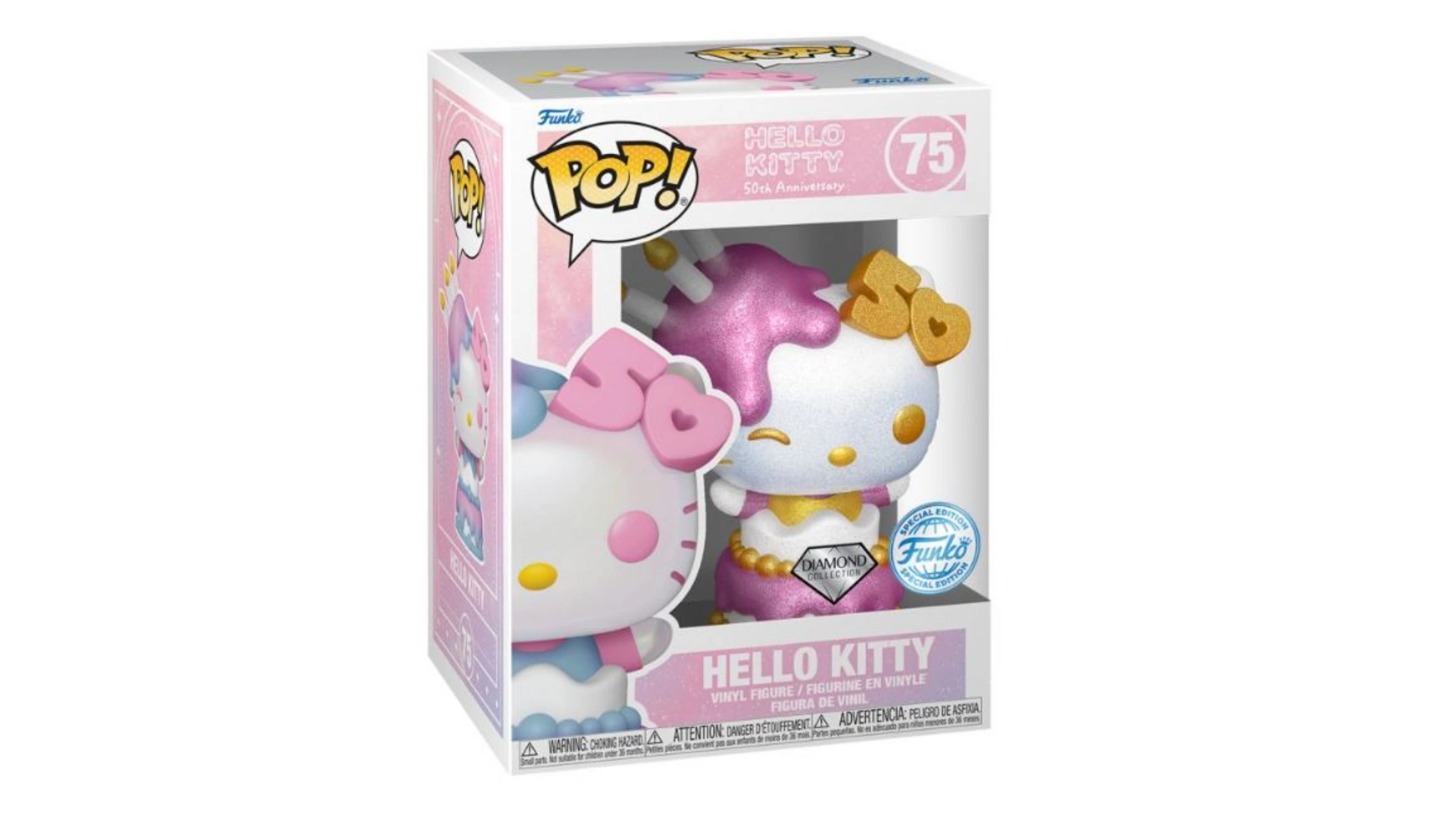 

Funko - Pop! Hello Kitty 50-летие Винил с блестками Hello Kitty Cake Diamond