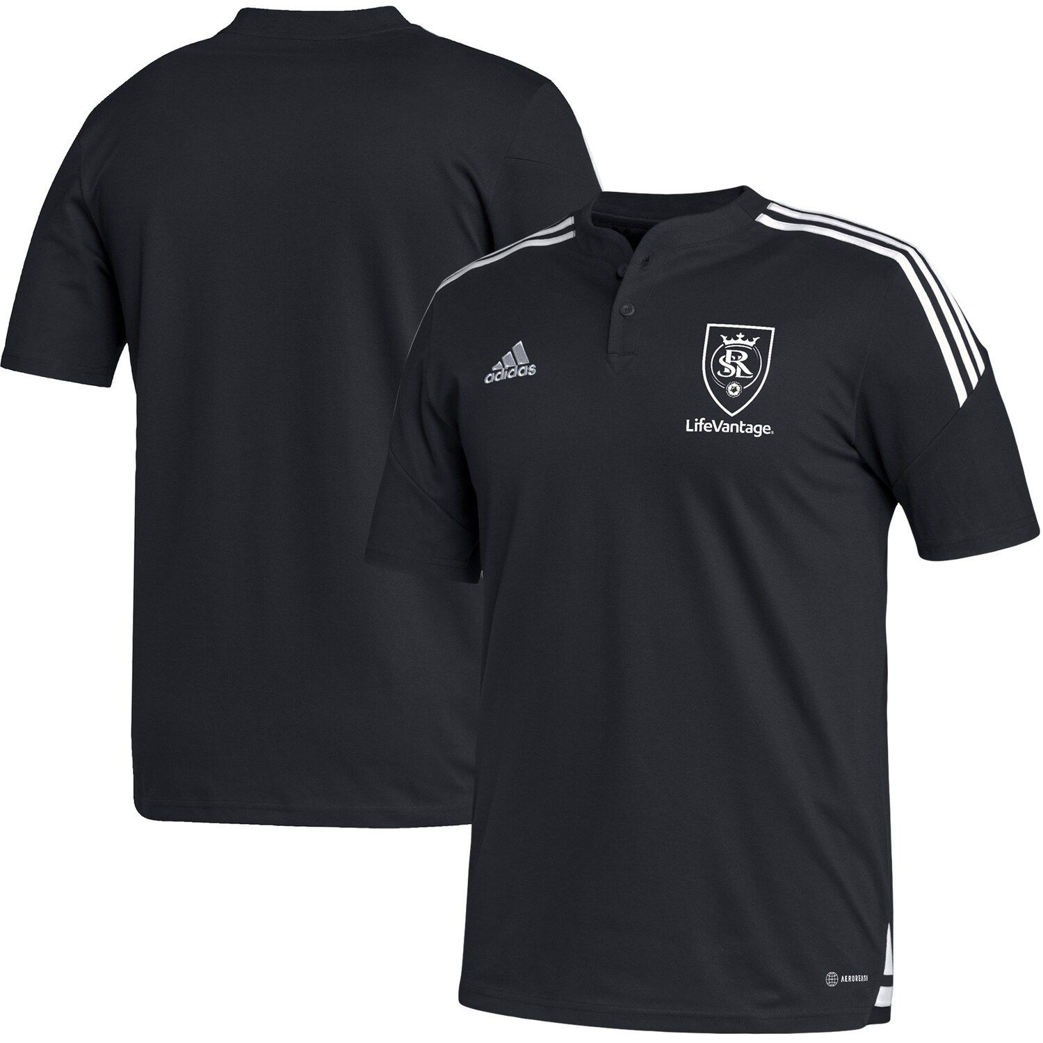 

Мужская футболка-поло Adidas Black Real Salt Lake Henley AEROREADY