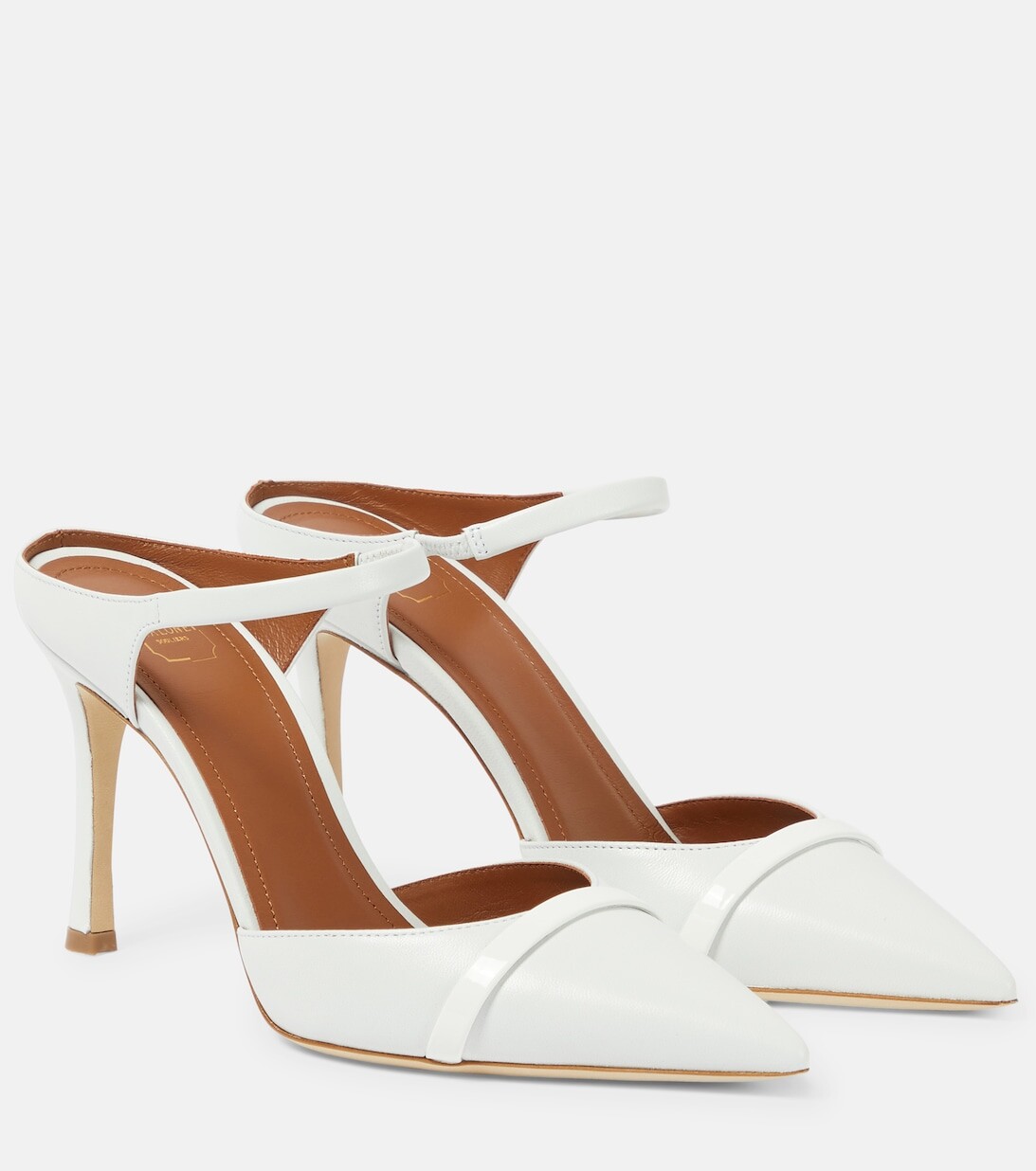 

Кожаные мюли Uma 90 Malone Souliers, белый