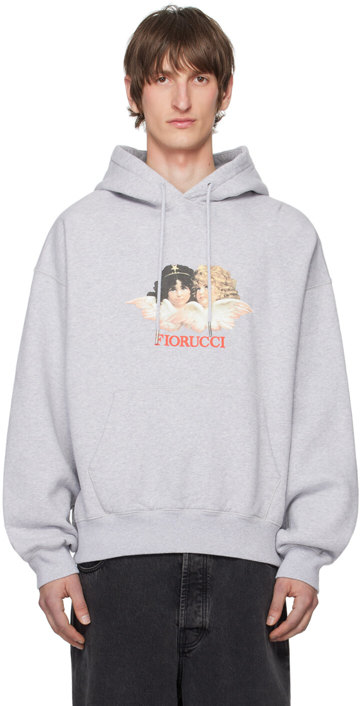 

Серый худи с ангелами Fiorucci