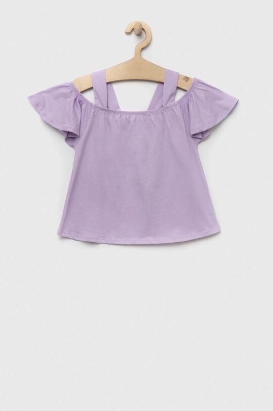 

Детская хлопковая блузка United Colors of Benetton, фиолетовый