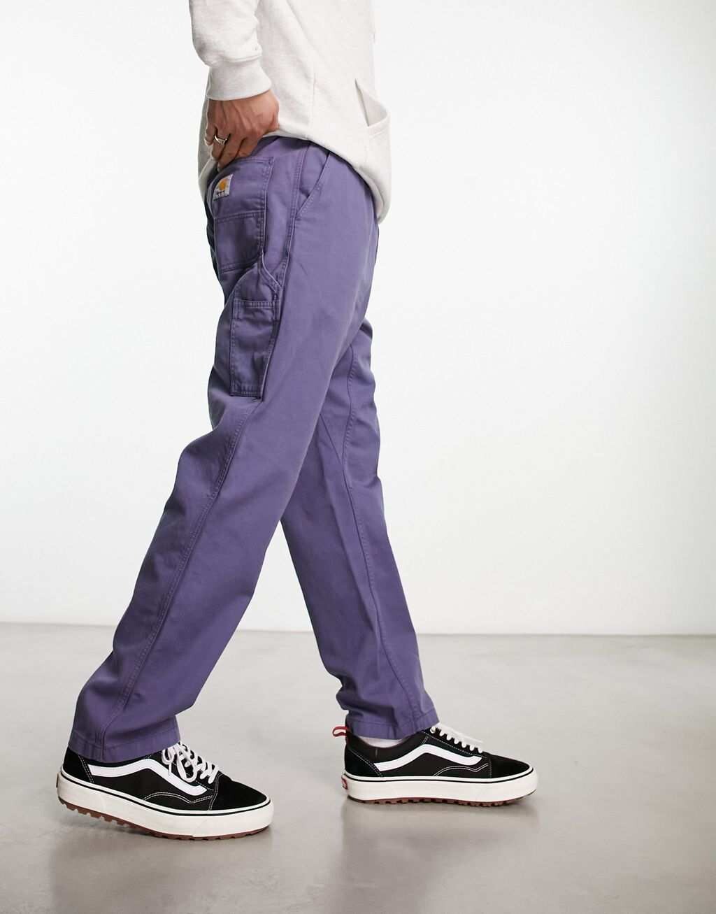 

Синие зауженные брюки классического кроя Carhartt WIP Flint, Синий